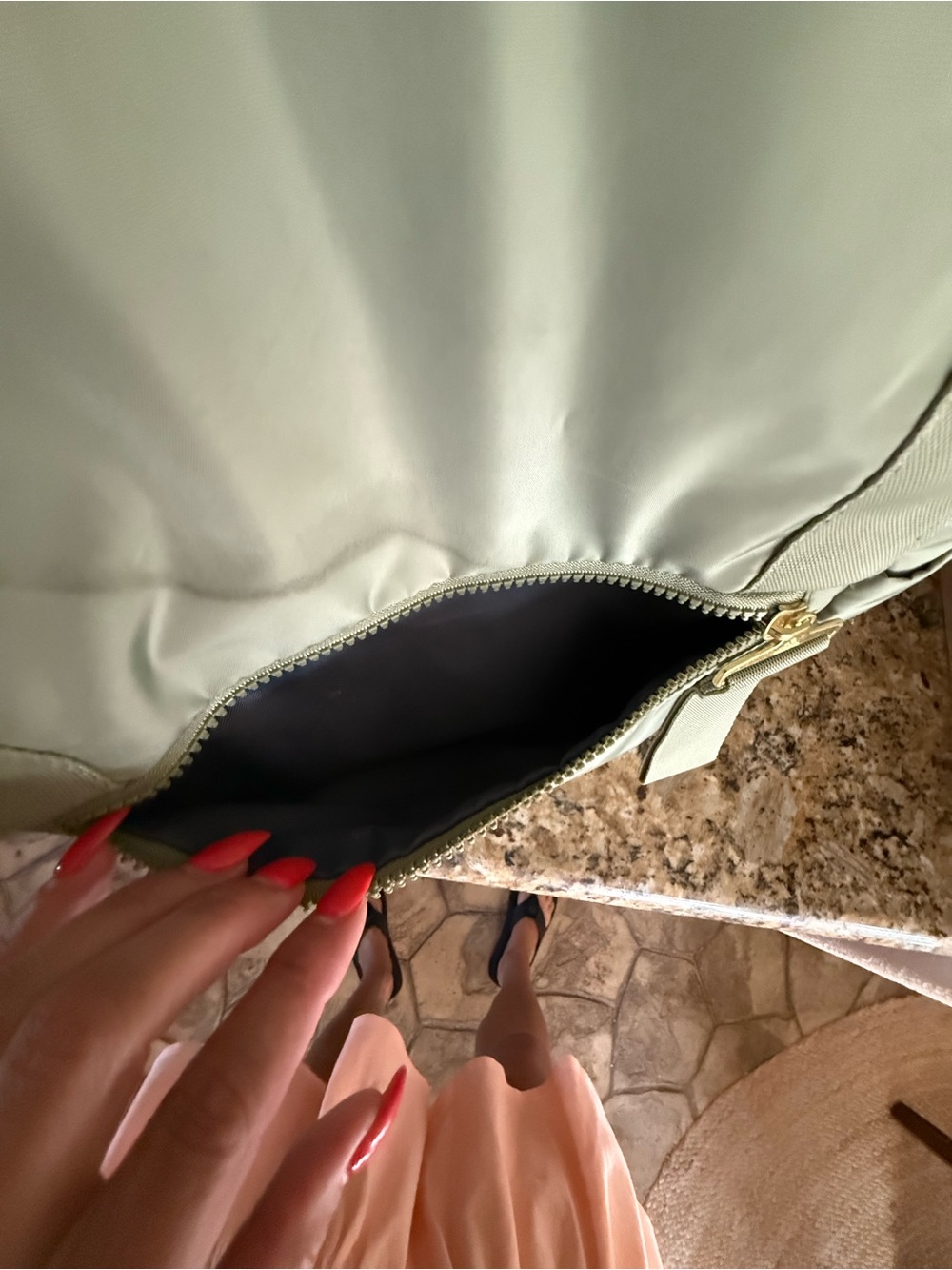 Adidas Sage Green Nylon Tote Bag Gym Travel Laptop Work Carryall - Picture 3 of 16